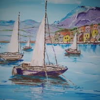 Sailboats in the Bay